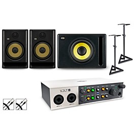 Universal ... Universal Audio Volt 4 with KRK ROKIT G5 Studio Monitor Pair & S10 Subwoofer (Stands & Cables Included) ROKIT 8