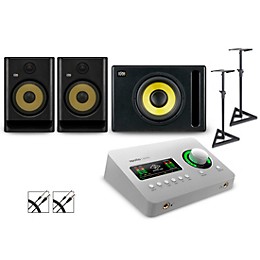 Universal Audio Apollo Solo Thunderbolt with KRK ROKIT G5 Studio Monitor Pair & S10 Subwoofer (Stands & Cables Included) ROKIT 8