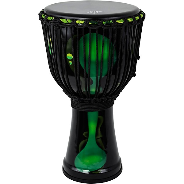 X8 Drums Blackout Lava Lamp Djembe 10 in. Dark Green Multi Fade