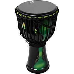 X8 Drums Blackout Lava Lamp Djembe 10 in. Dark Green Multi Fade