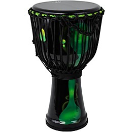 X8 Drums Blackout Lava Lamp Djembe 10 in. Dark Green Multi Fade