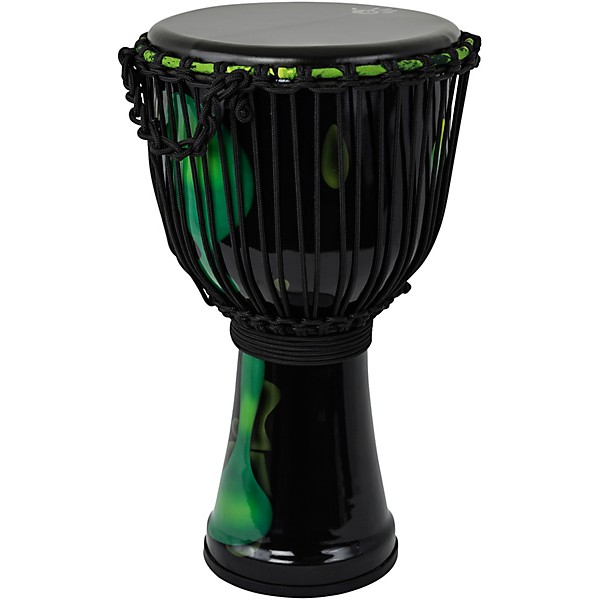 X8 Drums Blackout Lava Lamp Djembe 10 in. Dark Green Multi Fade