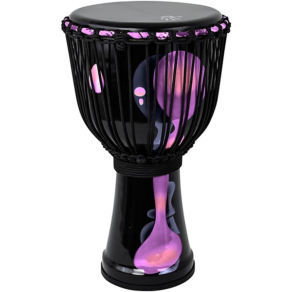 X8 Drums Blackout Lava Lamp Djembe 10 in. Purple Multi Fade