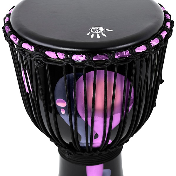 X8 Drums Blackout Lava Lamp Djembe 10 in. Purple Multi Fade