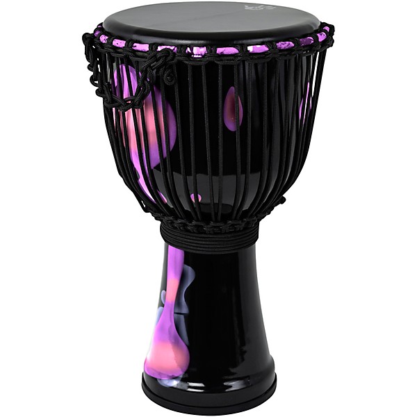 X8 Drums Blackout Lava Lamp Djembe 10 in. Purple Multi Fade