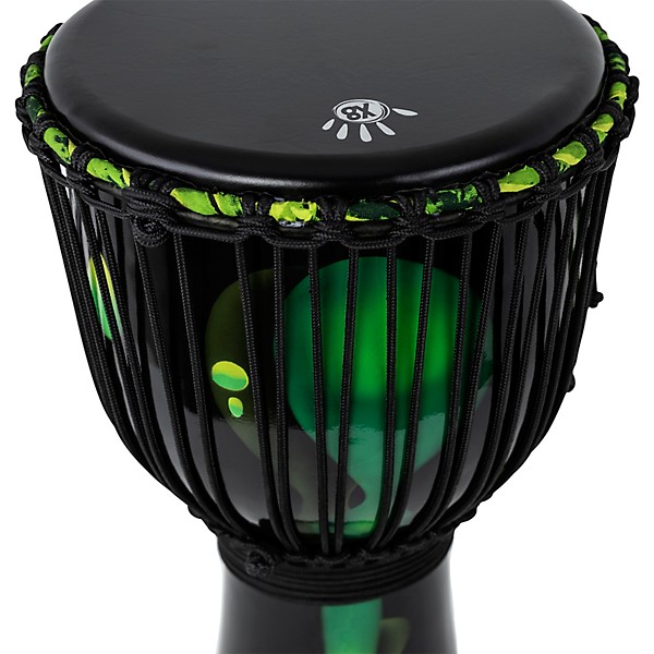 X8 Drums Blackout Lava Lamp Djembe 7 in. Dark Green Multi Fade