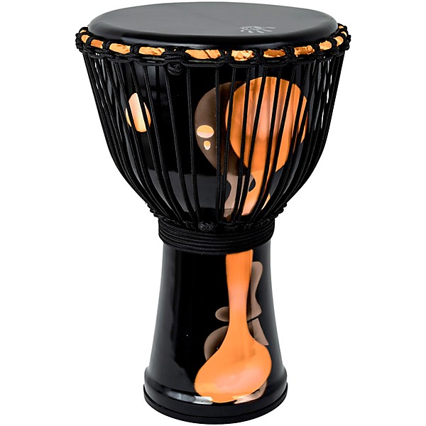 X8 Drums Blackout Lava Lamp Djembe 7 in. Orange Multi Fade