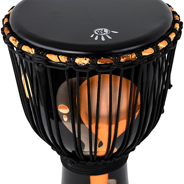 X8 Drums Blackout Lava Lamp Djembe 7 in. Orange Multi Fade