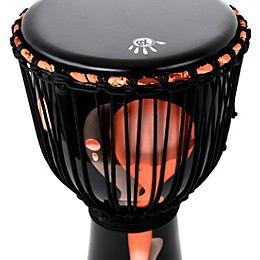 X8 Drums Blackout Lava Lamp Djembe 12 in. Red Multi Fade