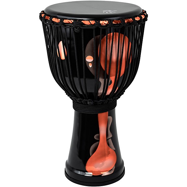 X8 Drums Blackout Lava Lamp Djembe 12 in. Red Multi Fade