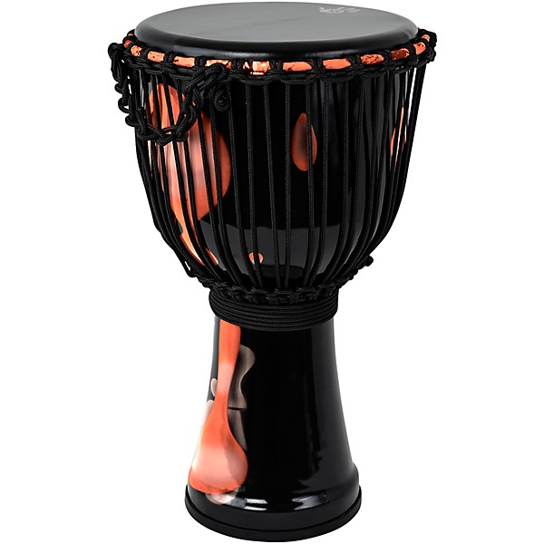 X8 Drums Blackout Lava Lamp Djembe 12 in. Red Multi Fade