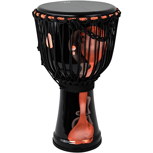 X8 Drums Blackout Lava Lamp Djembe 12 in. Red Multi Fade