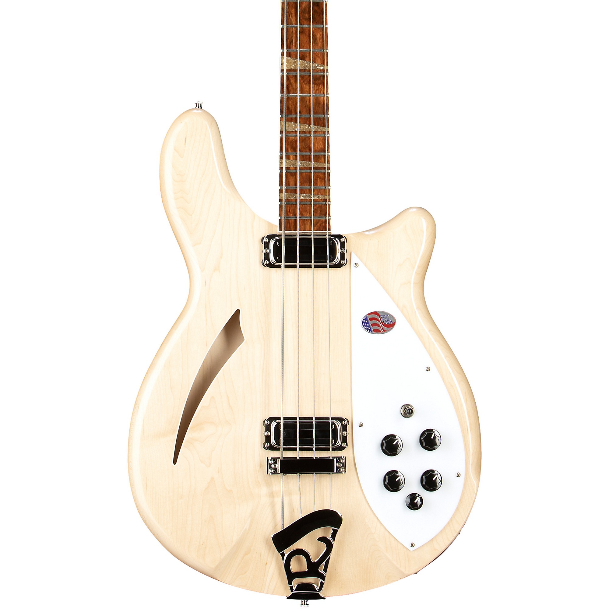 Platinum Rickenbacker 4005V Semi-Hollowbody Bass Guitar - Mapleglo