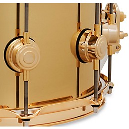 DW Collector's Series Polished Brass Snare with Gold Hardware 14 x 6.5 in.