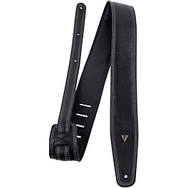 Perri's Padded Deluxe Leather Guitar Strap Black 2.5 in.