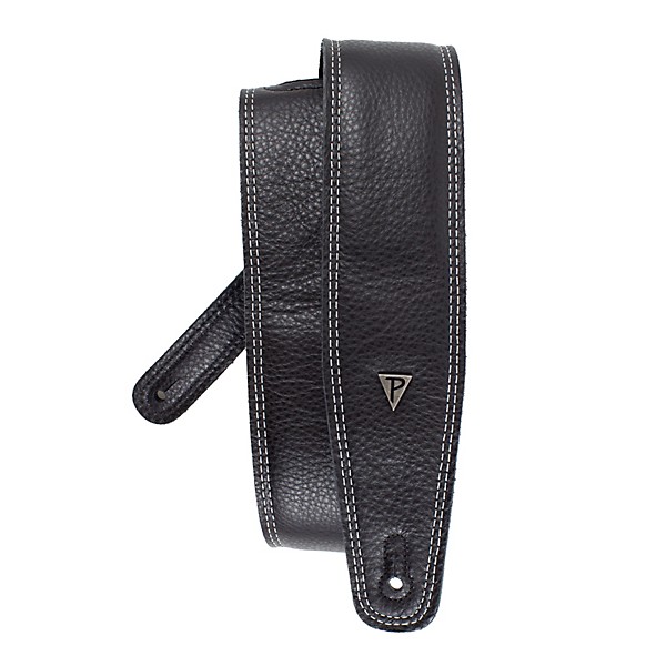 Perri's Padded Deluxe Leather Guitar Strap Black 2.5 in.