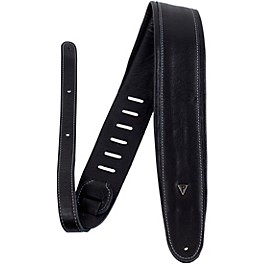 Perri's Padded Soft Leather Guitar Strap Black 3 in.