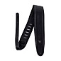 Perri's Padded Soft Leather Guitar Strap Black 3 in. thumbnail