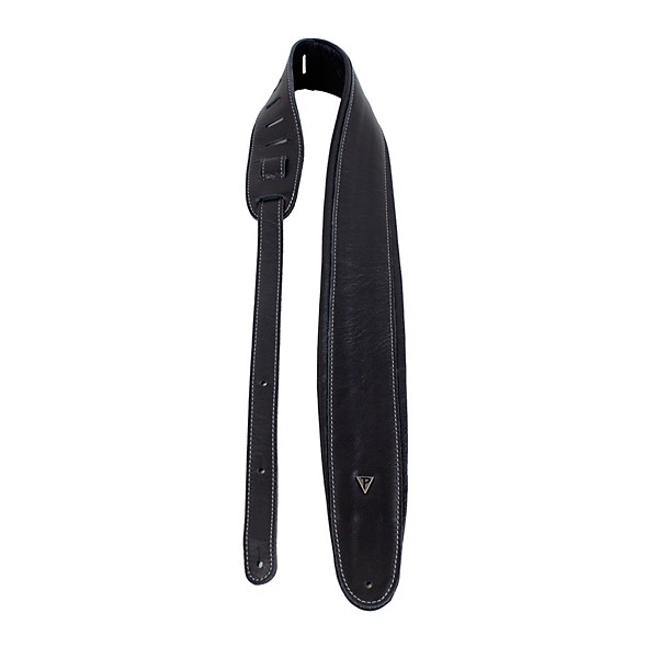 Perri's Padded Soft Leather Guitar Strap Black 3 in.
