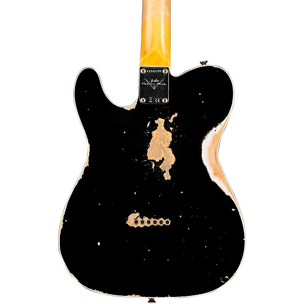 Fender Custom Shop 1960 Telecaster Custom Heavy Relic Electric Guitar Aged Black