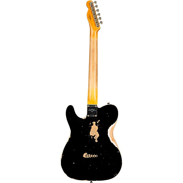 Fender Custom Shop 1960 Telecaster Custom Heavy Relic Electric Guitar Aged Black