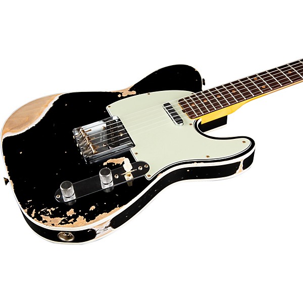 Fender Custom Shop 1960 Telecaster Custom Heavy Relic Electric Guitar Aged Black