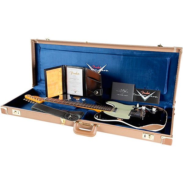 Fender Custom Shop 1960 Telecaster Custom Heavy Relic Electric Guitar Aged Black