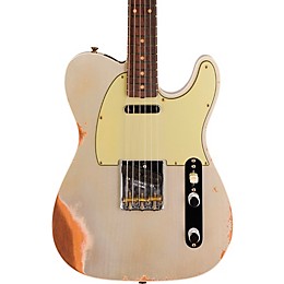 Fender Custom Shop 1960 Telecaster Custom Heavy Relic Electric Guitar Aged Inca Silver