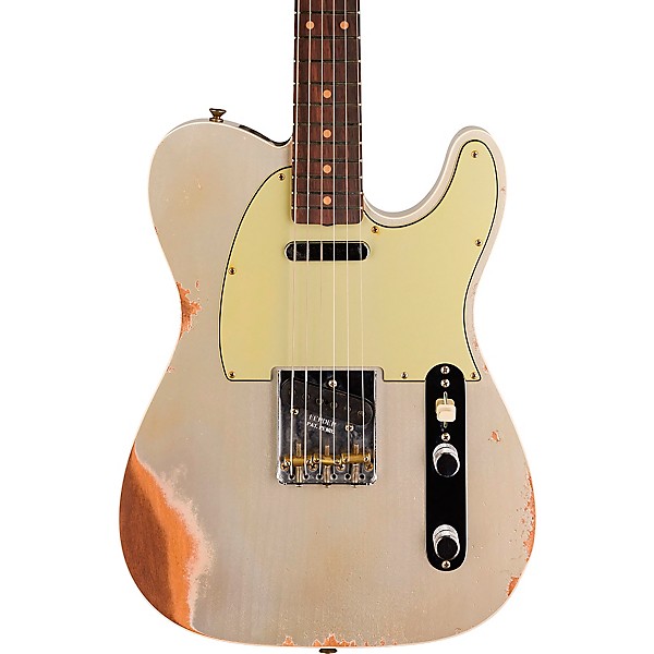 Fender Custom Shop 1960 Telecaster Custom Heavy Relic Electric Guitar Aged Inca Silver