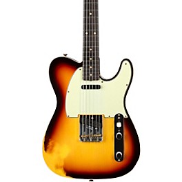 Fender Custom Shop 1960 Telecaster Custom Heavy Relic Electric Guitar Super Faded Aged Chocolate 3-Color Sunburst