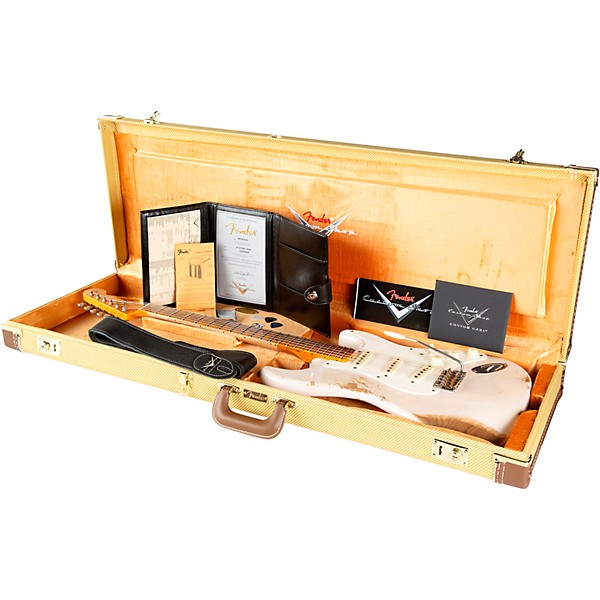 Fender Custom Shop 1957 Stratocaster Heavy Relic Electric Guitar Aged White Blonde