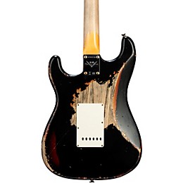Fender Custom Shop 1963 Stratocaster Super Heavy Relic Electric Guitar Super Faded Aged Black over 3-Color Sunburst