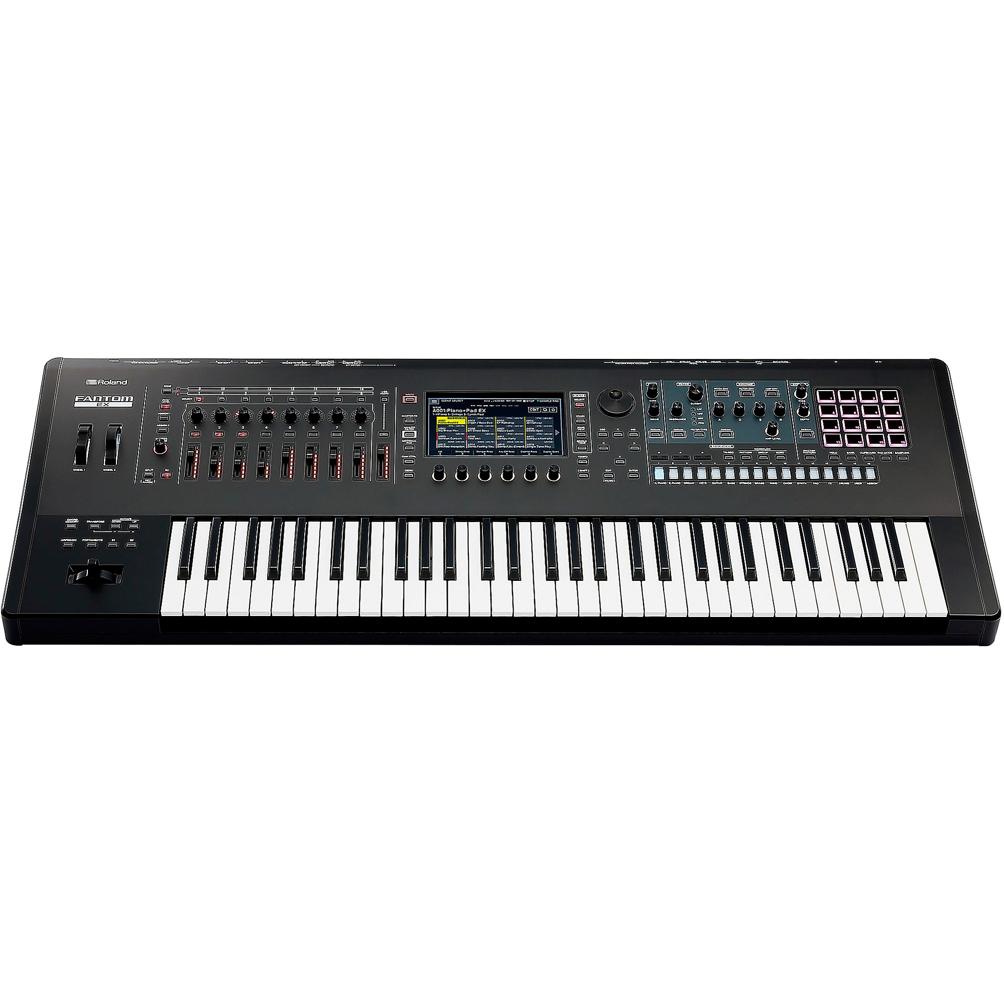 鍵盤楽器 Roland Fantom-X6 Synthesizer Roland FANTOM-6 EX Music Workstation Keyboard Black | Guitar Center
