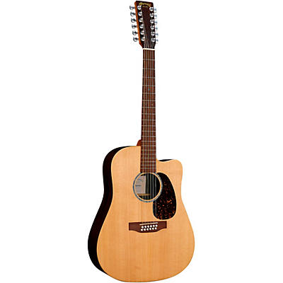 Martin X Series Brazilian Hpl 12-String Dreadnought Acoustic-Electric Guitar Natural for sale