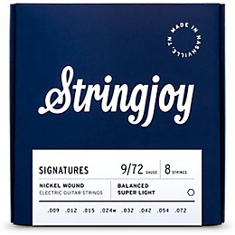 Stringjoy Signatures 8 String Nickel Wound Electric Guitar Strings 9 - 72