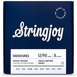 Stringjoy Signatures 8 String Nickel Wound Electric Guitar Strings 12 - 90