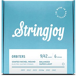 Stringjoy Orbiters Coated Nickel Wound Electric Guitar Strings 9 - 42