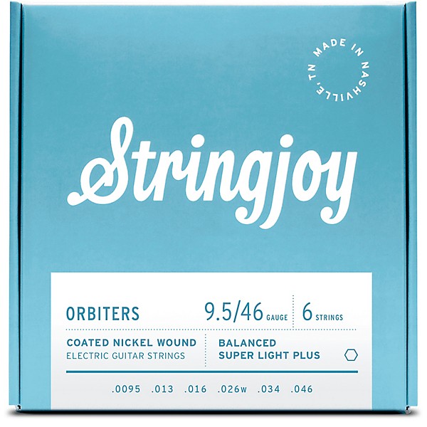 Stringjoy Orbiters Coated Nickel Wound Electric Guitar Strings 9.5 - 46
