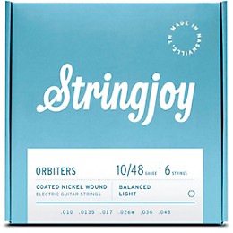 Stringjoy Orbiters Coated Nickel Wound Electric Guitar Strings 10 - 48