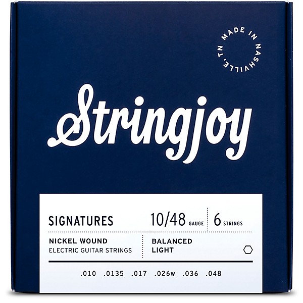 Stringjoy Signatures 6 String Nickel Wound Electric Guitar Strings 10 - 48