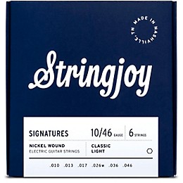 Stringjoy Signatures 6 String Nickel Wound Electric Guitar Strings 10 - 46