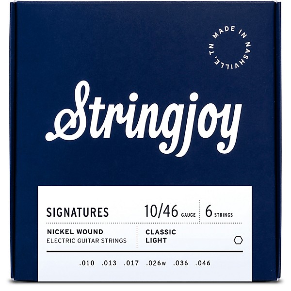 Stringjoy Signatures 6 String Nickel Wound Electric Guitar Strings 10 - 46