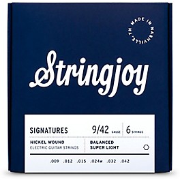 Stringjoy Signatures 6 String Nickel Wound Elect... Stringjoy Signatures 6 String Nickel Wound Electric Guitar Strings 9 - 42