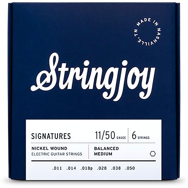 Stringjoy Signatures 6 String Nickel Wound Electric Guitar Strings 11 - 50