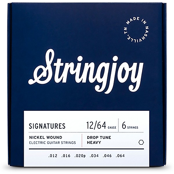 Stringjoy Signatures 6 String Nickel Wound Electric Guitar Strings 12 - 64