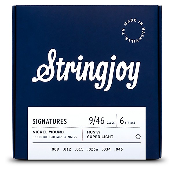 Stringjoy Signatures 6 String Nickel Wound Electric Guitar Strings 9 - 46