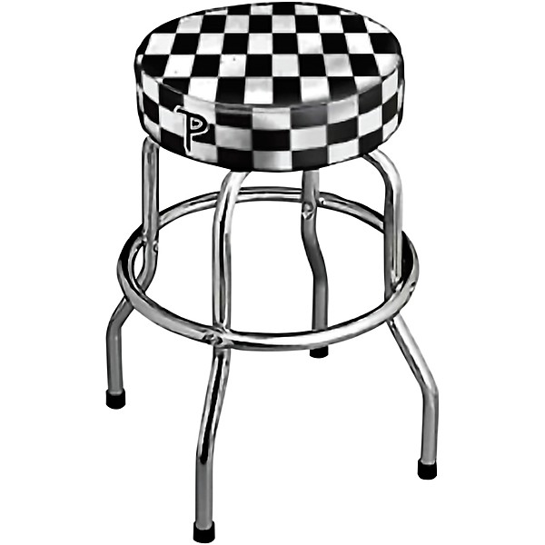 Open Box Perri's 24" Black and White Checkered Bar Stool Level 1