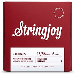 Stringjoy Naturals Phosphor Bronze Acoustic Guitar Stri... Stringjoy Naturals Phosphor Bronze Acoustic Guitar Strings 13 - 56