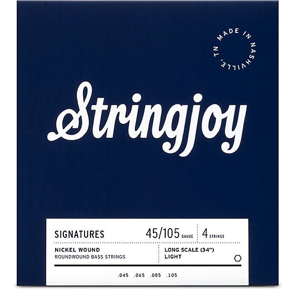 Stringjoy Signatures 4 String Long Scale Nickel Wound Bass Guitar Strings 45 - 105