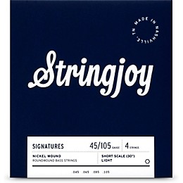 Stringjoy Signatures 4 String Short Scale Nickel Wound Bass Guitar Strings 45 - 105